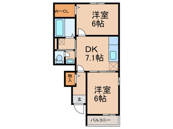 ＫＳヒルズⅡの物件間取画像